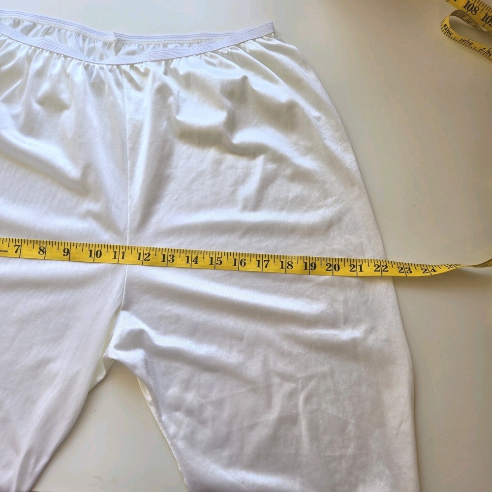 Vintage Pettipants Ivory Tap Pants Size L Lace Trim Lingerie Made In The USA - Picture 8 of 8